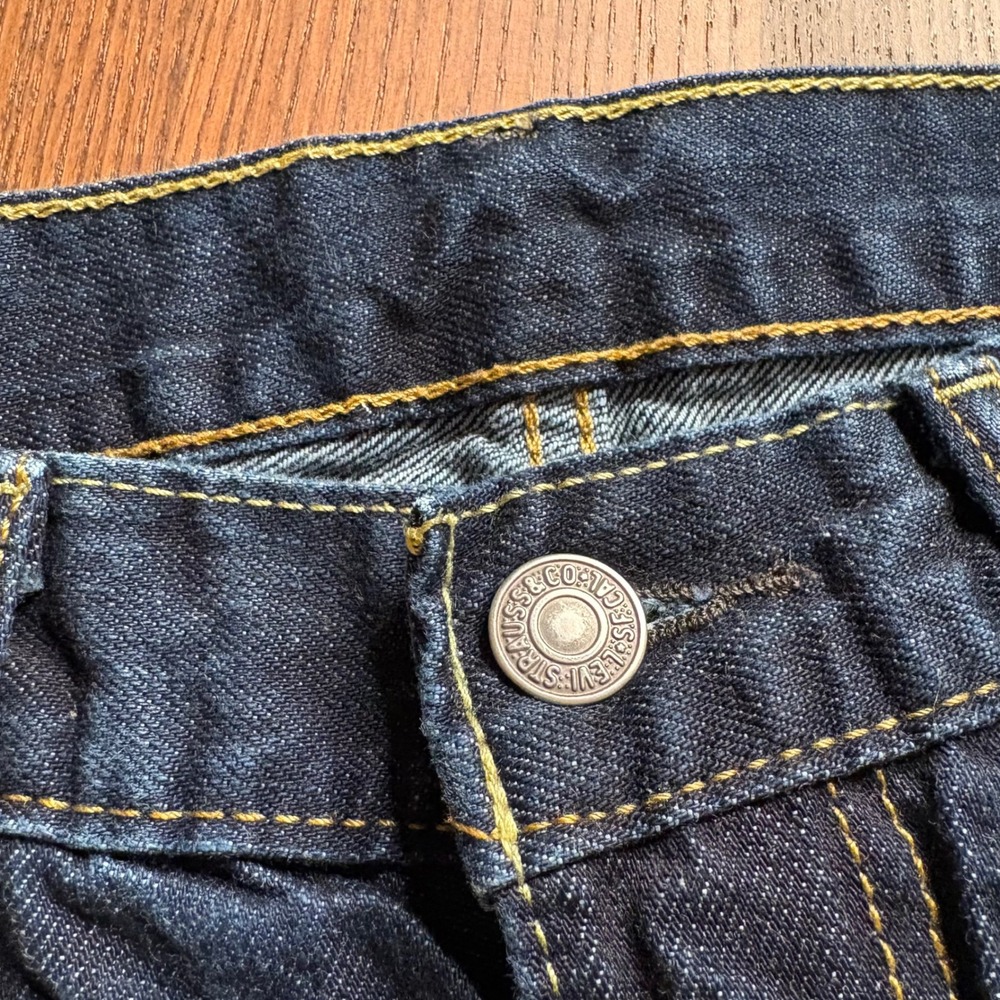 Levi's 513 Slim Straight Jeans Mens 30x30 Dark Blue Excellent Indigo Denim - Picture 9 of 10